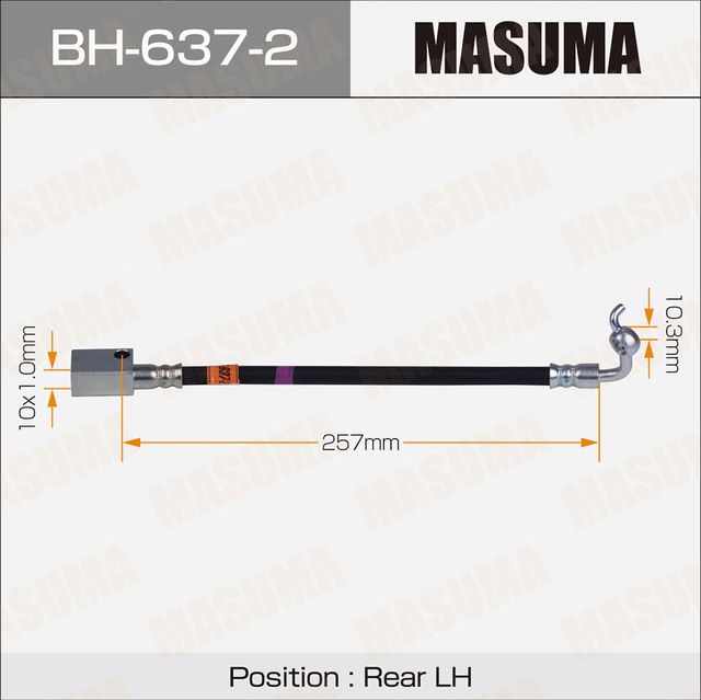 Тормозной шланг Masuma задний левый для Infiniti FX I (S50) 2003-2008. Артикул BH-637-2