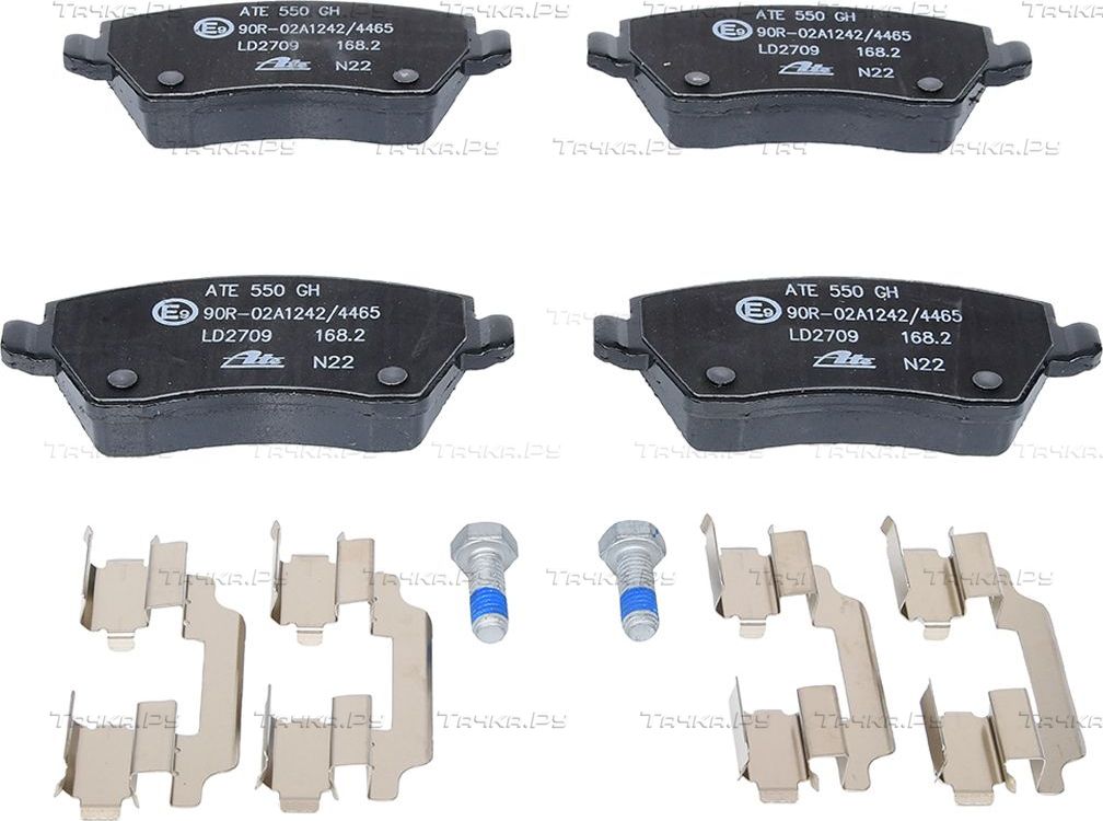 Тормозные колодки ATE Ceramic передние для Renault Megane IV 2015-2026. Артикул 13.0470-2709.2