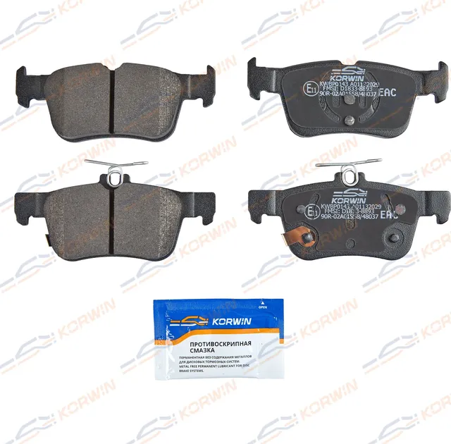 Колодки тормозные зад. Ford Mondeo V 14-/Galaxy III 15-/S-MAX 15 (Korwin). Артикул KWBP0143
