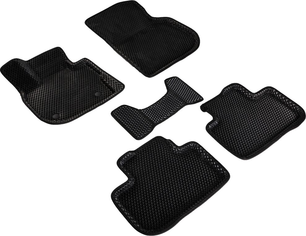Коврики Seintex 3D EVA ромб для салона BMW X3 G01 2017-2026 ЧЕРНЫЕ. Артикул 98208