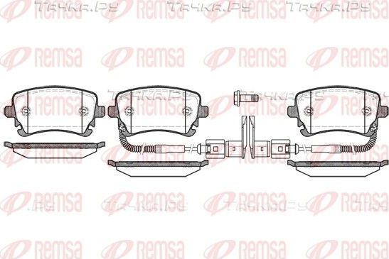 Тормозные колодки Remsa задние для Audi A6 allroad II (C6) 2006-2011. Артикул 0897.02