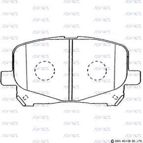 Тормозные колодки Advics. Артикул SN877
