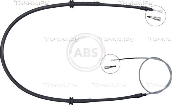 Трос ручника (тросик ручного тормоза) ABS. Артикул K15015