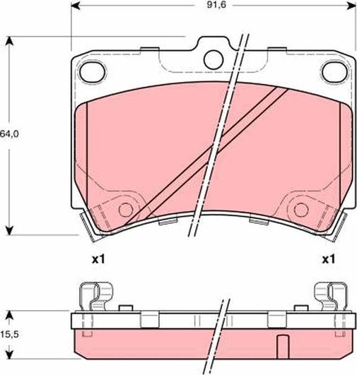 Тормозные колодки TRW. Артикул GDB3262