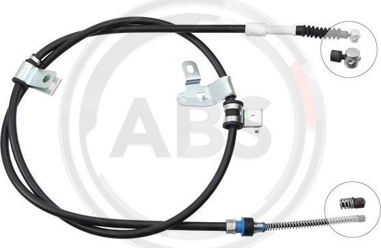 Трос ручника (тросик ручного тормоза) ABS задний левый для Toyota Corolla E120, E130 2001-2008. Артикул K19297