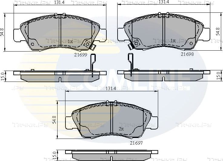 Тормозные колодки Comline Comline передние для Honda City IV 2002-2008. Артикул CBP3556