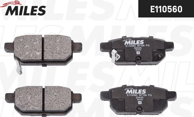 Тормозные колодки Miles (Semi-Metallic) задние для Suzuki Vitara II 2015-2026. Артикул E110560