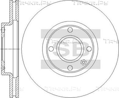 Тормозной диск Sangsin Hi-Q передний для Chevrolet Cobalt II 2013-2026. Артикул SD3078