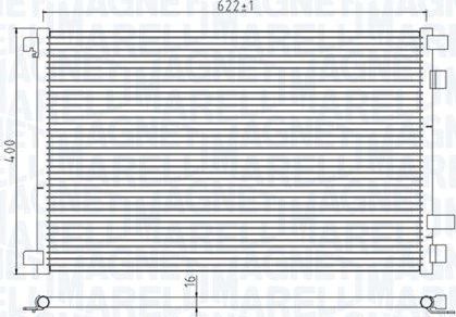 Радиатор кондиционера (конденсатор) Magneti Marelli. Артикул 350203932000