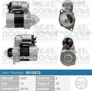 Стартер Meat & Doria для Peugeot 406 I 1996-2004. Артикул 5015072