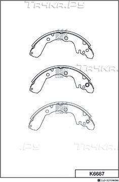 Тормозные колодки MK Kashiyama задние для Chrysler Sebring II 2001-2007. Артикул K6687