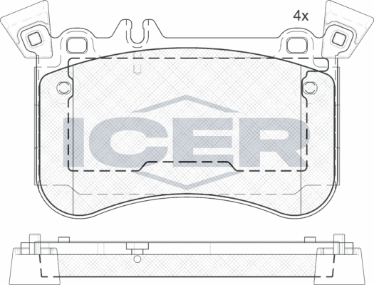 Тормозные колодки Icer. Артикул 182042-203