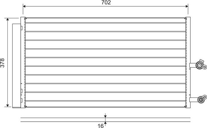 Радиатор кондиционера (конденсатор) Valeo (алюминий). Артикул 822645