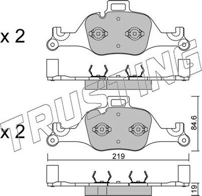 Тормозные колодки Trusting. Артикул 1145.0