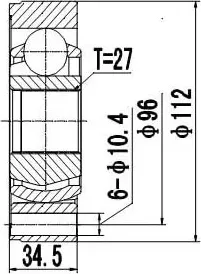 ШРУС внутренний (Zikmar). Артикул Z87501R