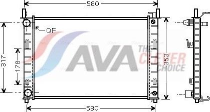 Радиатор охлаждения двигателя AVA ** CLEVER FIT ** для Mazda 2 I (DY) 2003-2007. Артикул FDA2324
