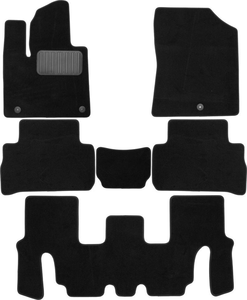 Коврики текстильные Klever Premium для салона Hyundai Santa Fe IV 7 мест рестайлинг 2021-2026. Артикул KLEVER0502007722110kh