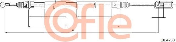 Трос ручника (тросик ручного тормоза) Cofle. Артикул 10.4733
