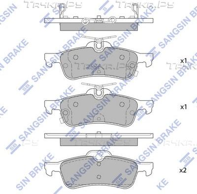 Тормозные колодки Sangsin Hi-Q. Артикул SP4133