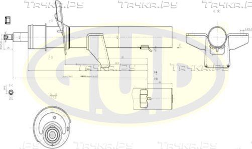 Амортизатор G.U.D. задний для Ford Mondeo III 2000-2007. Артикул GSA339759