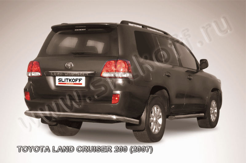 Защита Slitkoff заднего бампера d76 для Toyota Land Cruiser 200 2007-2012. Артикул TLC2-022
