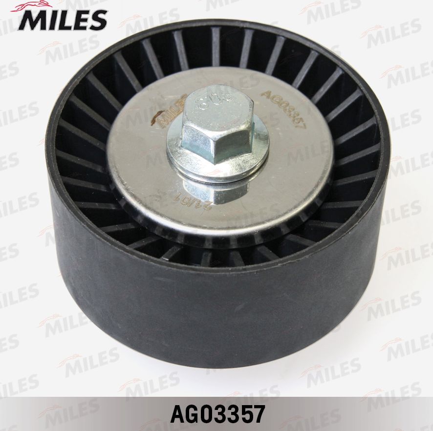 Направляющий (ведущий) ролик приводного поликлинового ремня Miles. Артикул AG03357
