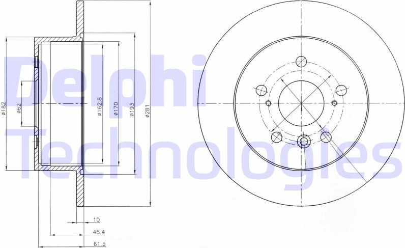 Тормозной диск Delphi. Артикул BG4268