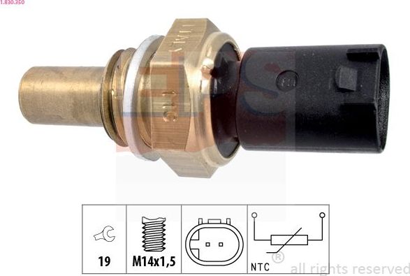 1830350 EPS Датчик температуры ОЖ MB  A-CLASS 160CDI/180CDI/200CDI 04-, B-CLASS EPS Made in Italy - OE Equivalent. Артикул 1.830.350