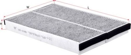 Салонный фильтр Sakura для Audi R8 I (Typ 42) 2007-2015. Артикул CAC-31080-S