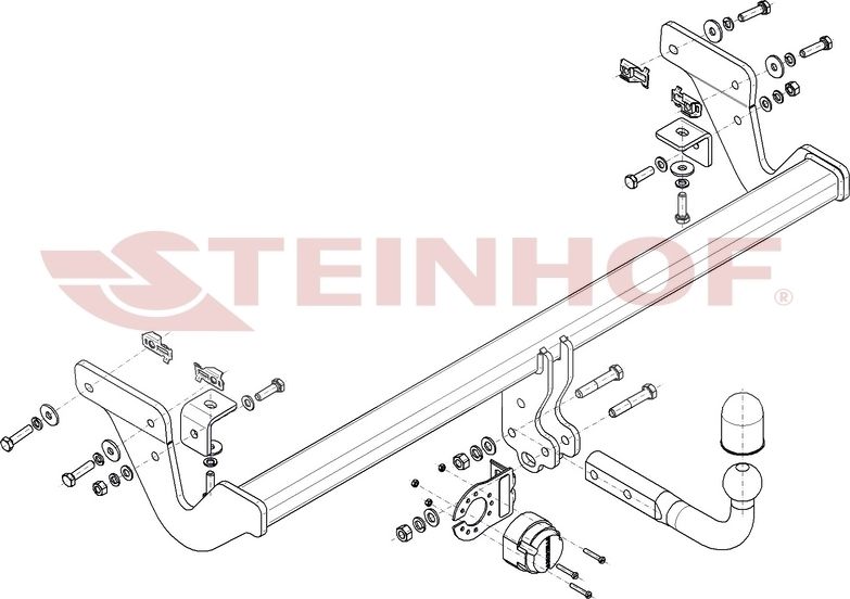 Фаркоп Steinhof для Peugeot 2008 II 2019-2026. Артикул P-072