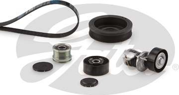 Приводной ремень поликлиновой с роликами (комплект) Gates Micro-V® UNIQUE FIT для SEAT Exeo 2008-2013. Артикул K026PK1580XS