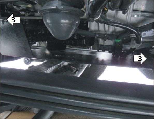 Защита Мотодор усиленная для КПП Mercedes-Benz Arocs (6х4) 2020-2026. Артикул 21224