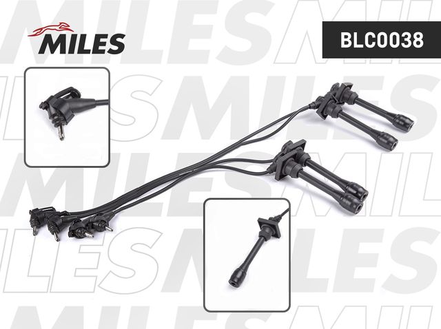 Высоковольтные провода (провода зажигания) (комплект) Miles для Toyota Cynos II (L52, L54) 1995-1999. Артикул BLC0038