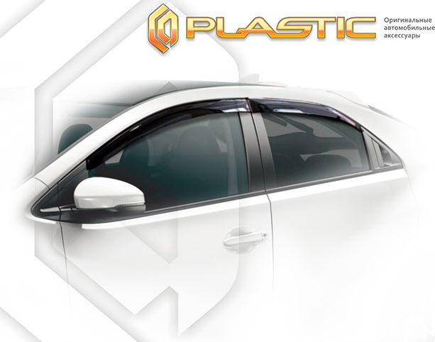 Дефлекторы СА Пластик для окон (Classic полупрозрачный) Honda Civic 5D 2011-2017. Артикул 2010030309347