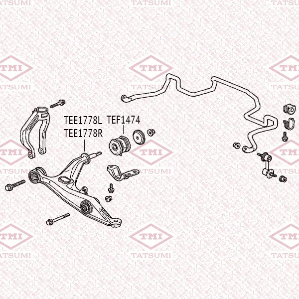 Сайлентблок рычага HONDA CIVIC/CR-V 95- передн.подв. (Tatsumi). Артикул TEF1474