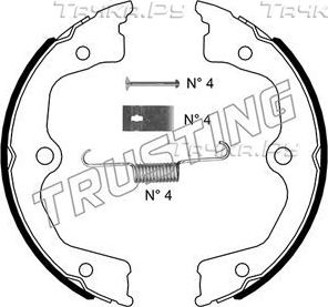 Тормозные колодки (стояночная тормозная система) Trusting задние для Acura TL IV 2009-2014. Артикул 044.030K