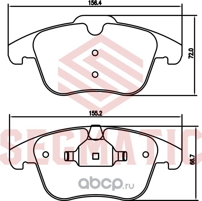 Колодка торм диск пер (Segmatic). Артикул SGBP2657