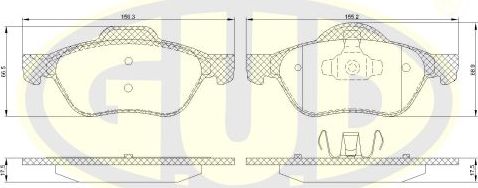 Тормозные колодки G.U.D.. Артикул GBP880163