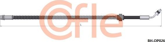 Тормозной шланг Cofle передний левый для Opel Movano II 1998-2010. Артикул 92.BH.OP026