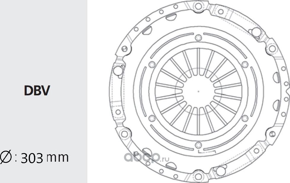 Корзина сцепления ISUZU Elf,NPR,NQR (300мм) VALEO PHC Valeo. Артикул ISC24