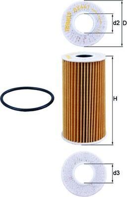 Масляный фильтр Mahle. Артикул OX 441D