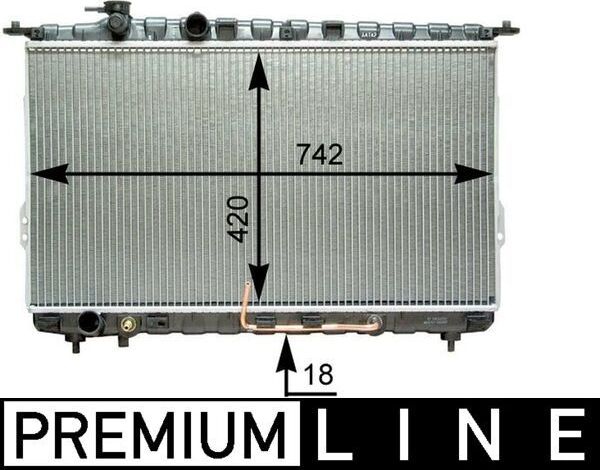 Радиатор охлаждения двигателя Mahle Premium. Артикул CR 1291 000P