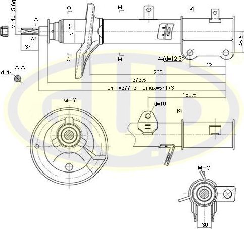 Амортизатор G.U.D.. Артикул GSA333116