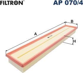Воздушный фильтр Filtron. Артикул AP 070/4