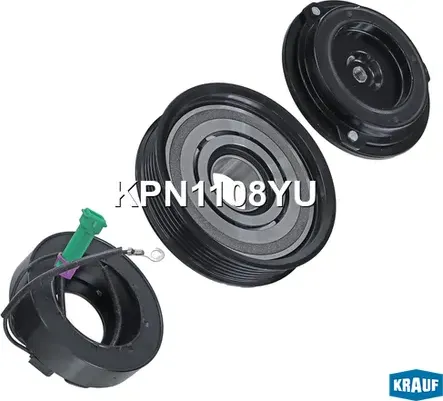 Шкив компрессора кондиционера в сборе (Krauf). Артикул KPN1108YU