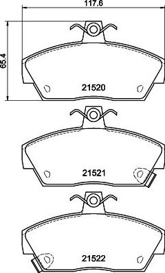 Тормозные колодки Mintex передние для Rover 400 I (R8) 1990-1998. Артикул MDB1409