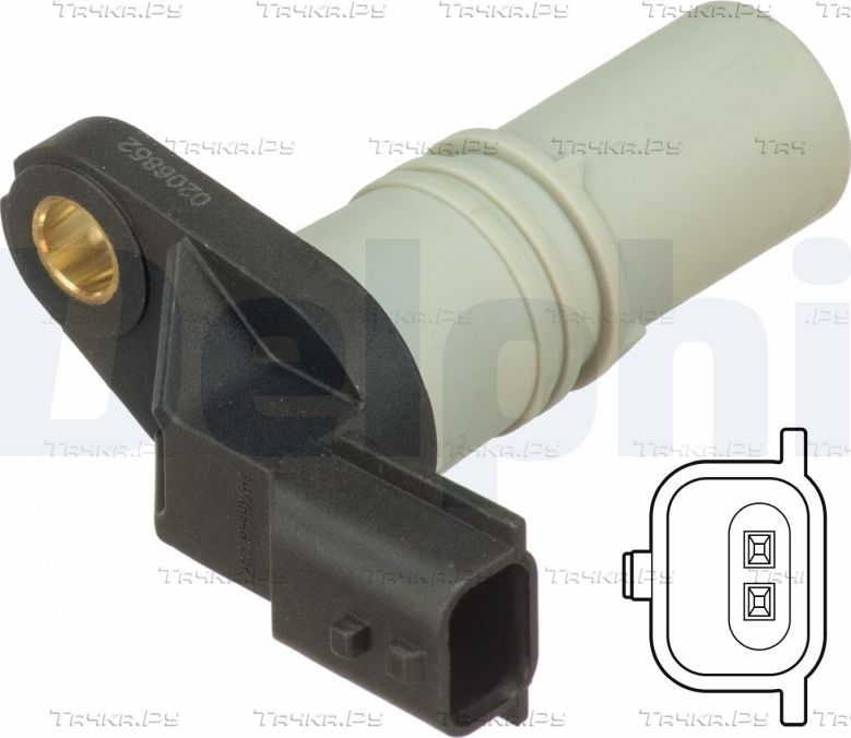 Датчик положения коленвала Delphi для Renault Grand Scenic III 2009-2015. Артикул SS11244