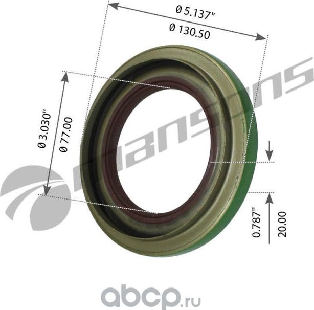 САЛЬНИК 80Х130,2Х1220 ХВОСТОВИКА РЕДУКТОРА VOLVO (Mansons). Артикул 900123