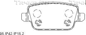 Тормозные колодки Asimco задние для Land Rover Freelander II 2006-2014. Артикул KD6782