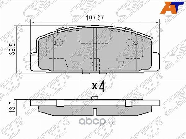 Колодки тормозные RR MAZDA PREMACY GP 99-05FAMIL (SAT). Артикул STGJYB2643ZA